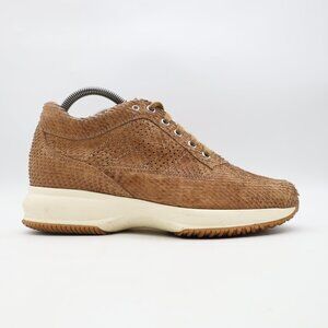 Hogan Interactive Python Trainers Women’s Size EU 40 Brown Leather Sneakers